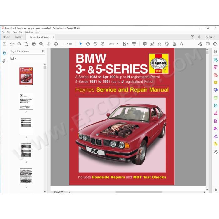 BMW 3 / 5 Series 1981 - 1991 service manual