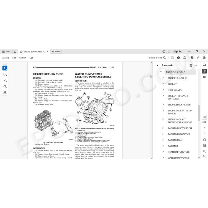 Chrysler PT Cruiser 2000 - 2010 service manual