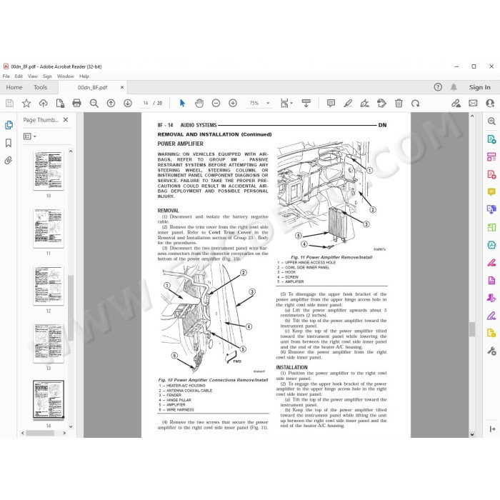 Dodge Durango 1998 - 2000 service manual