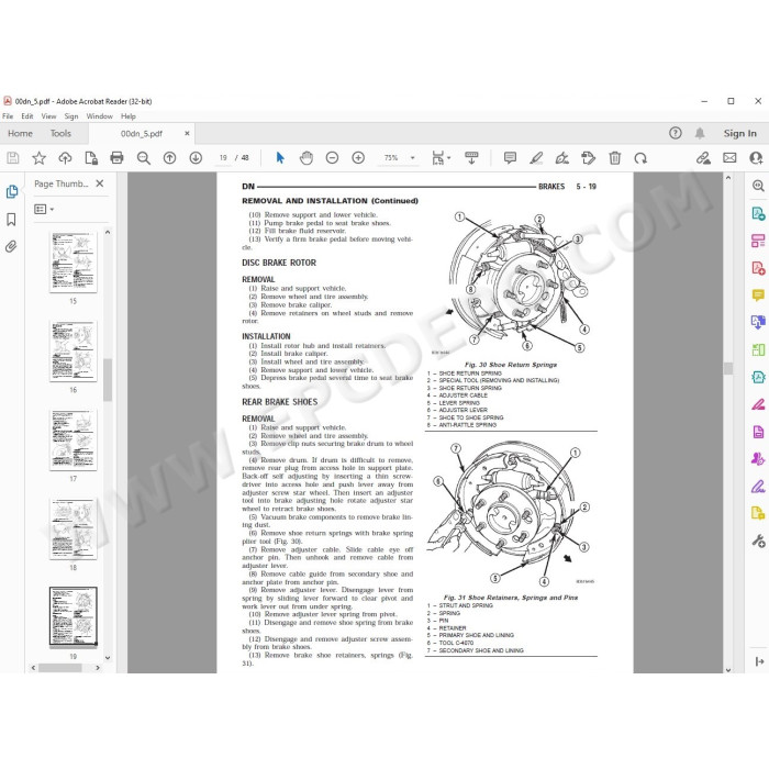 Dodge Durango 1998 - 2000 service manual