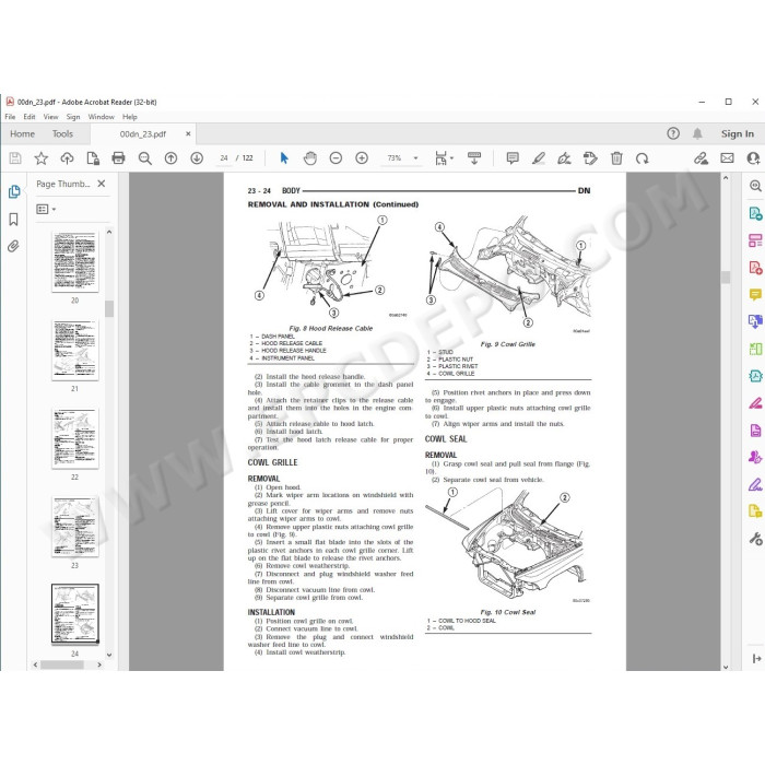 Dodge Durango 1998 - 2000 service manual