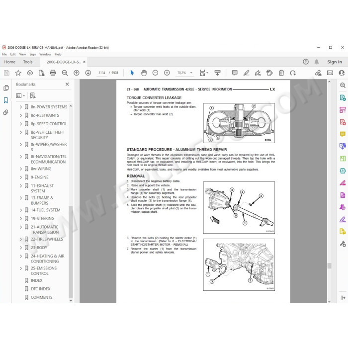 Dodge Magnum LX 2005 - 2006 service manual