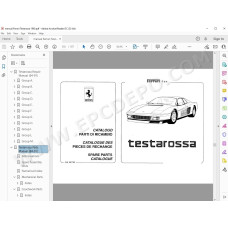 Ferrari Testarossa 1984 - 1991 spare parts + workshop service manual