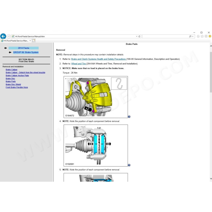 FORD FIESTA 2013 - 2017 SERVICE & REPAIR MANUAL
