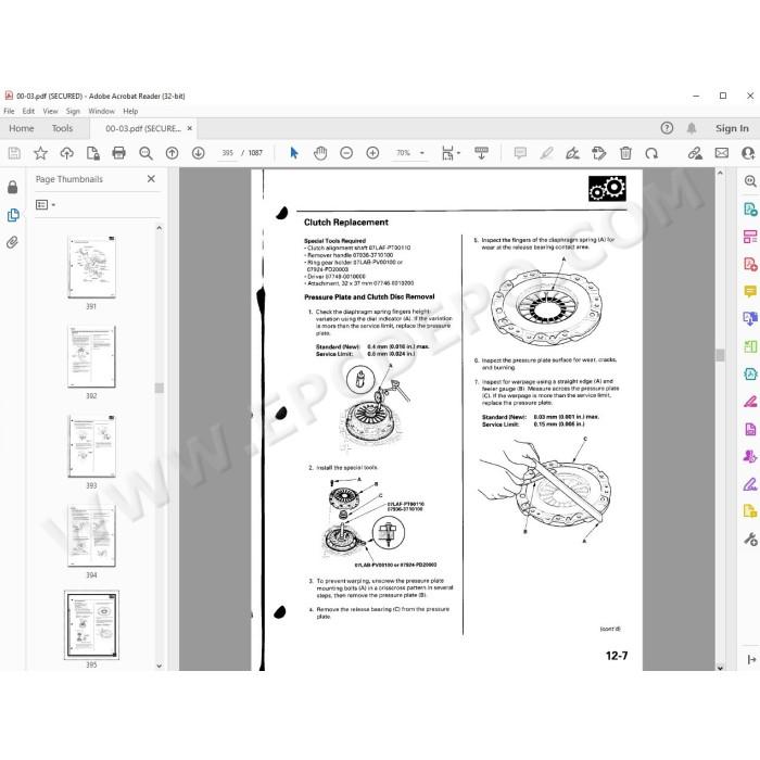 Honda S2000 2000 - 2003 service manual