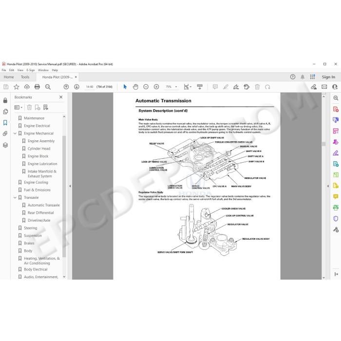 Honda Pilot 2009 - 2010 service manual