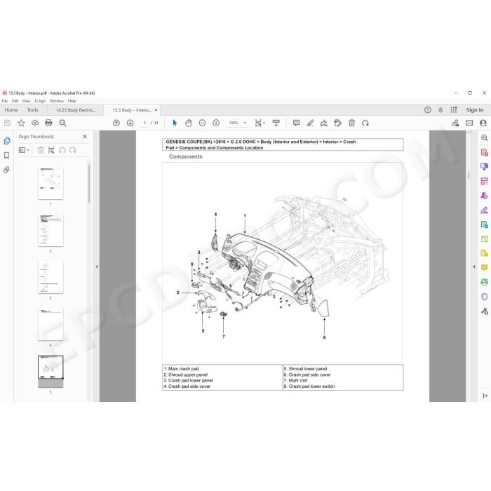 Hyundai Genesis Coupe 2008 - 2012 service manual