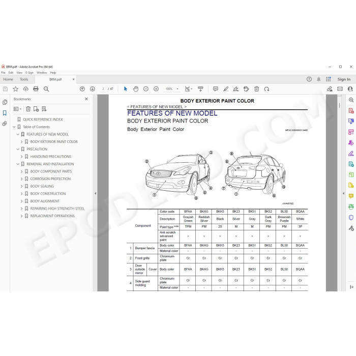 Infiniti EX35 J50 2007 - 2012 service manual