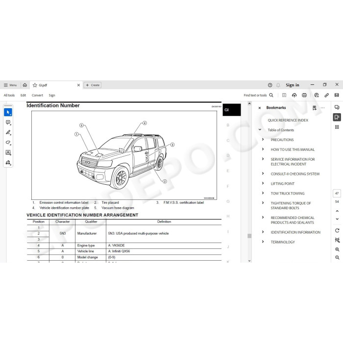 Infiniti QX56 JA60 2004 - 2007 service manual