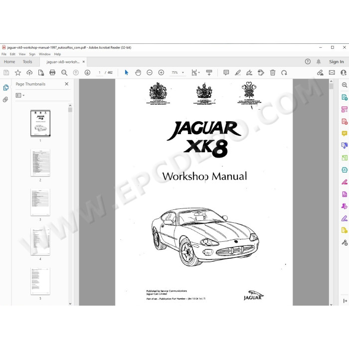 Jaguar XK8 1996 - 2004 service manual