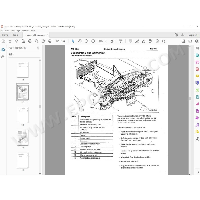 Jaguar XK8 1996 - 2004 service manual