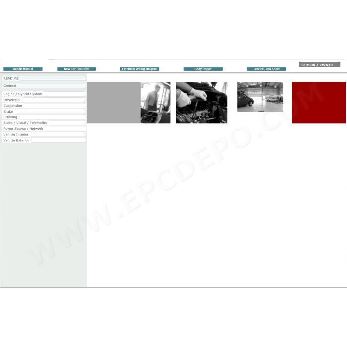 LEXUS CT200H HYBRID 2010 - 2017 SERVICE & REPAIR MANUAL