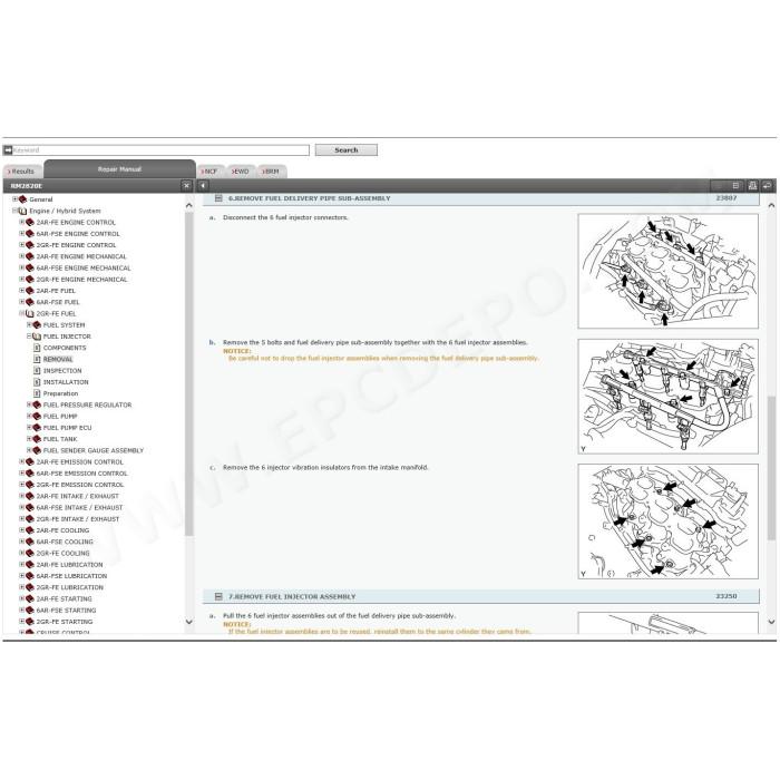 LEXUS ES200 / ES250 / ES350 2012 - 2018 SERVICE & REPAIR MANUAL