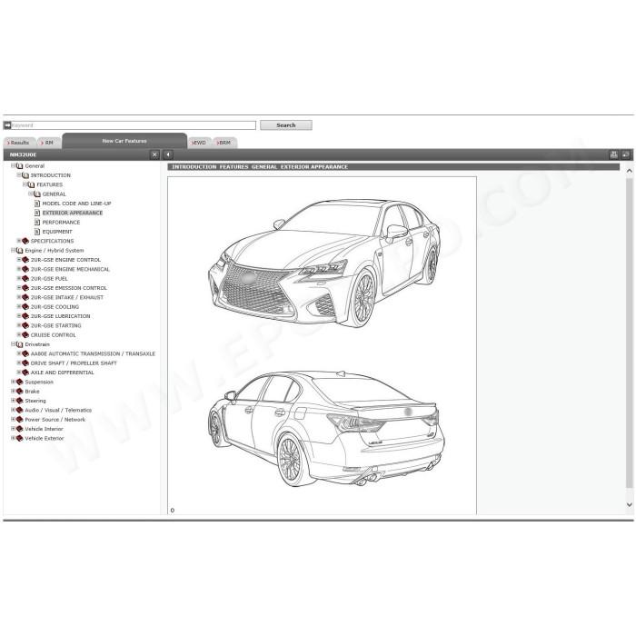 LEXUS GS F 2015 - 2020 SERVICE & REPAIR MANUAL