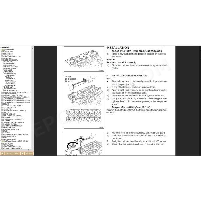 LEXUS GS300 / GS430 1997 - 2005 SERVICE & REPAIR MANUAL