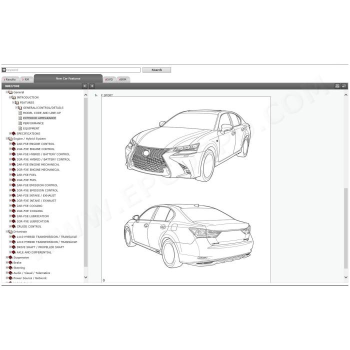 LEXUS GS300h / GS450h HYBRID 2012 - 2020 SERVICE & REPAIR MANUAL