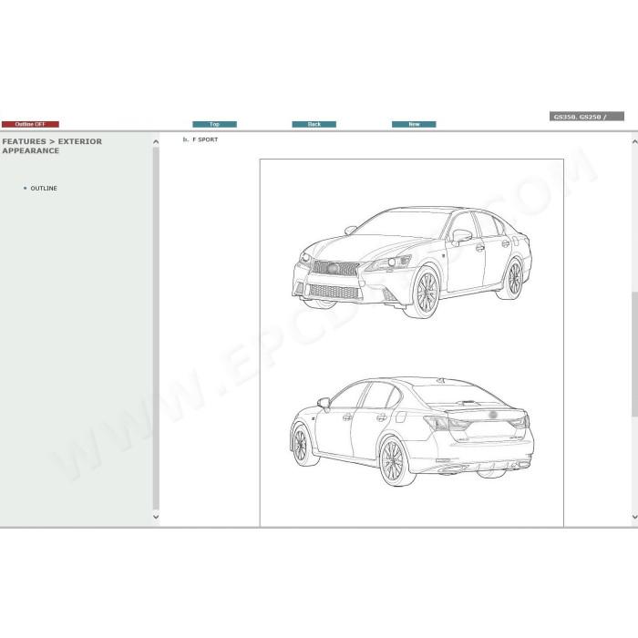 LEXUS GS350 / GS250 2012 - 2015 SERVICE & REPAIR MANUAL