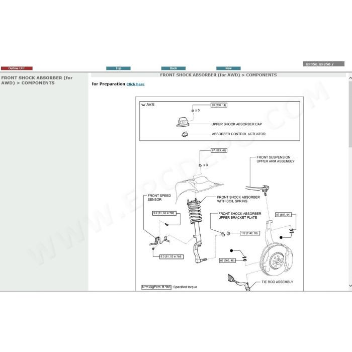 LEXUS GS350 / GS250 2012 - 2015 SERVICE & REPAIR MANUAL