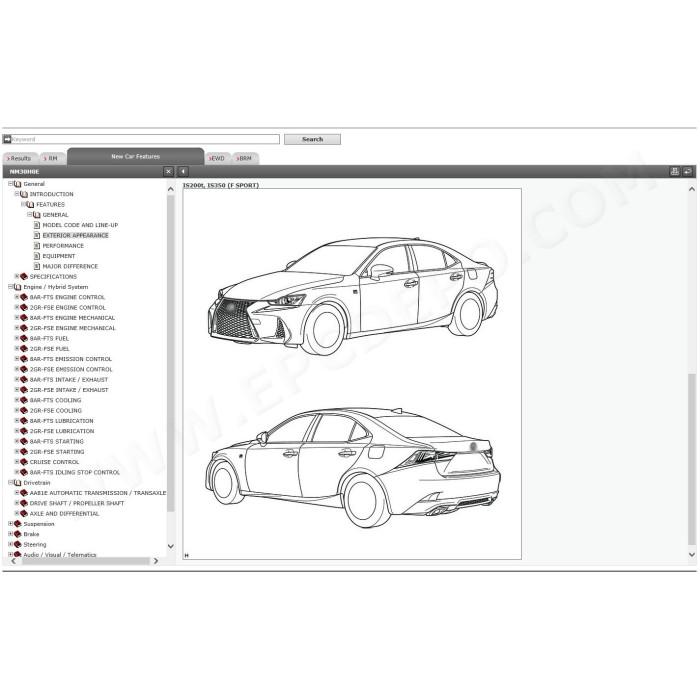 LEXUS IS200t / IS250 / IS350 2013 - 2020 SERVICE & REPAIR MANUAL
