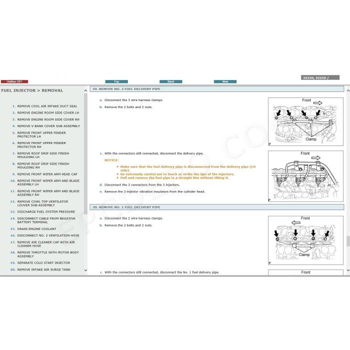 LEXUS IS350 / IS250 2005 - 2010 SERVICE & REPAIR MANUAL