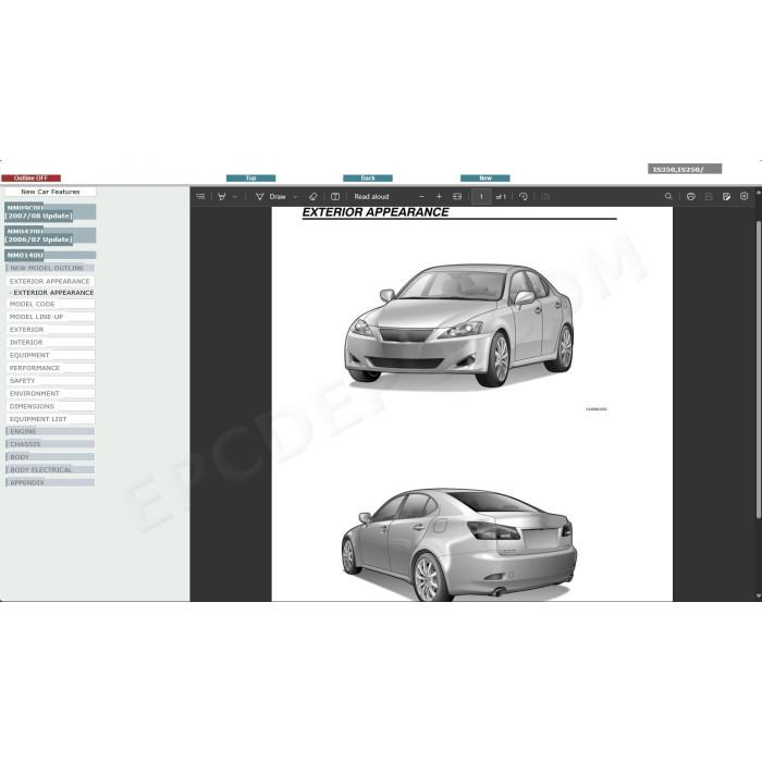 LEXUS IS350 / IS250 2005 - 2010 SERVICE & REPAIR MANUAL