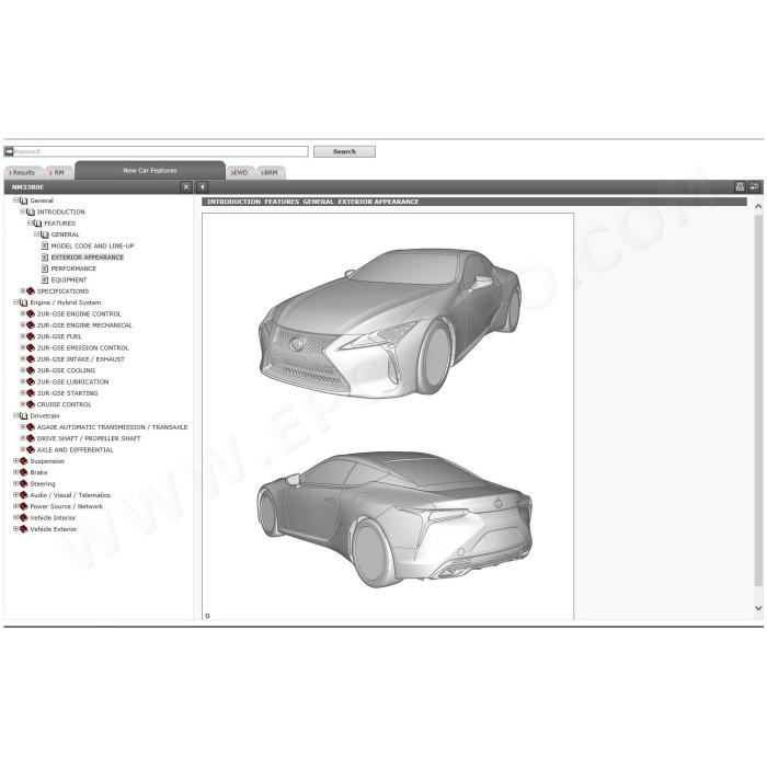 lexus lc500 urz100 2ur-gse aga0e service repair manual