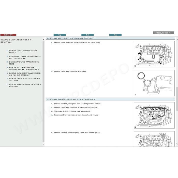 LEXUS LS460 / LS460L 2006 - 2017 SERVICE & REPAIR MANUAL