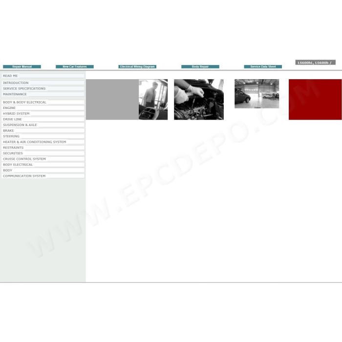 LEXUS LS600h / LS600hL HYBRID 2007 - 2017 SERVICE & REPAIR MANUAL