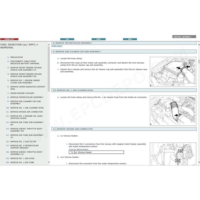 LEXUS LX450d / LX570 2007 - 2015 SERVICE & REPAIR MANUAL