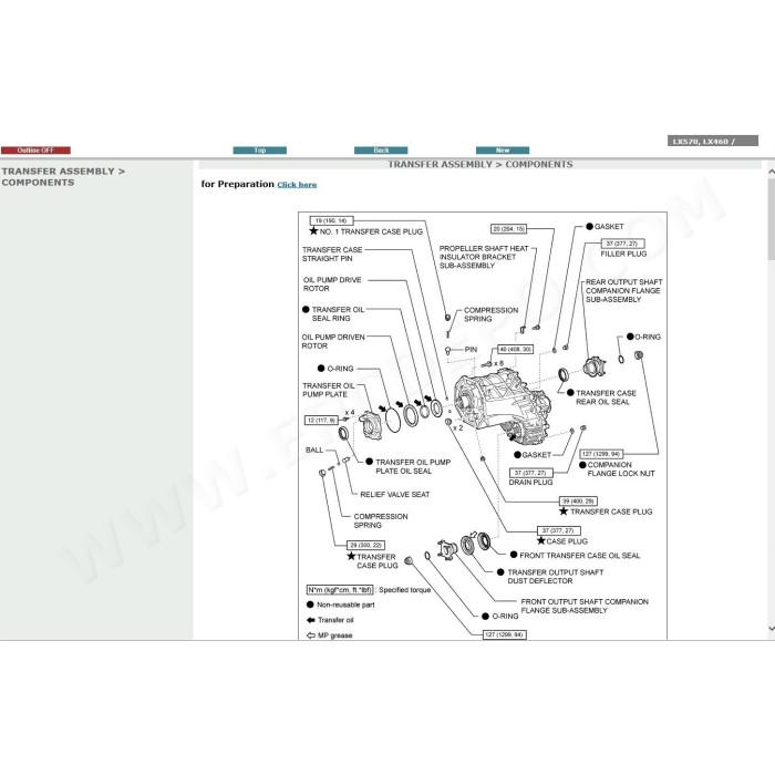 LEXUS LX460 / LX570 2007 - 2015 SERVICE & REPAIR MANUAL