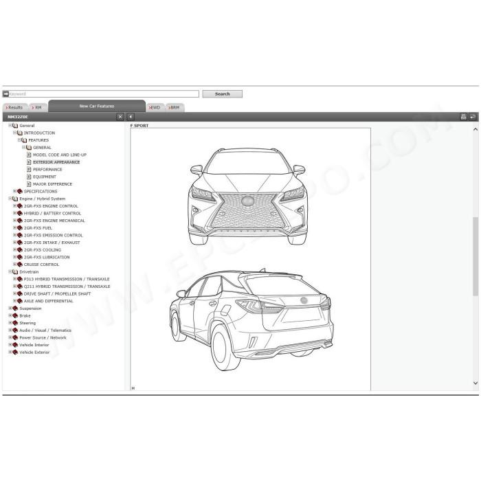 LEXUS RX450h HYBRID 2015 - 2022 SERVICE & REPAIR MANUAL