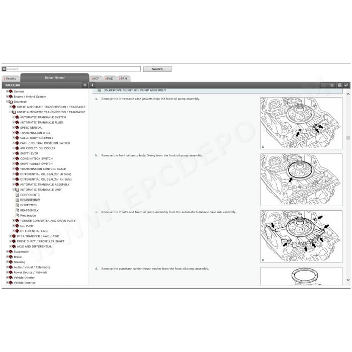 LEXUS RX350 2015 - 2019 SERVICE & REPAIR MANUAL