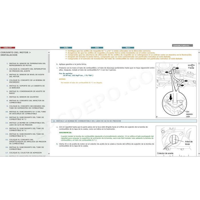 LEXUS GS450h HYBRID 2006 - 2012 MANUAL DE SERVICIO (Spanish)