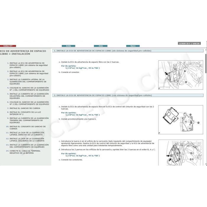LEXUS IS F 2007 - 2014 MANUAL DE SERVICIO (Spanish)