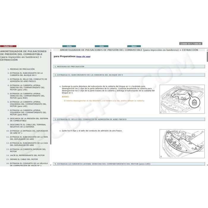 LEXUS IS F 2007 - 2014 MANUAL DE SERVICIO (Spanish)
