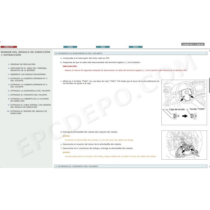 LEXUS IS F 2007 - 2014 MANUAL DE SERVICIO (Spanish)