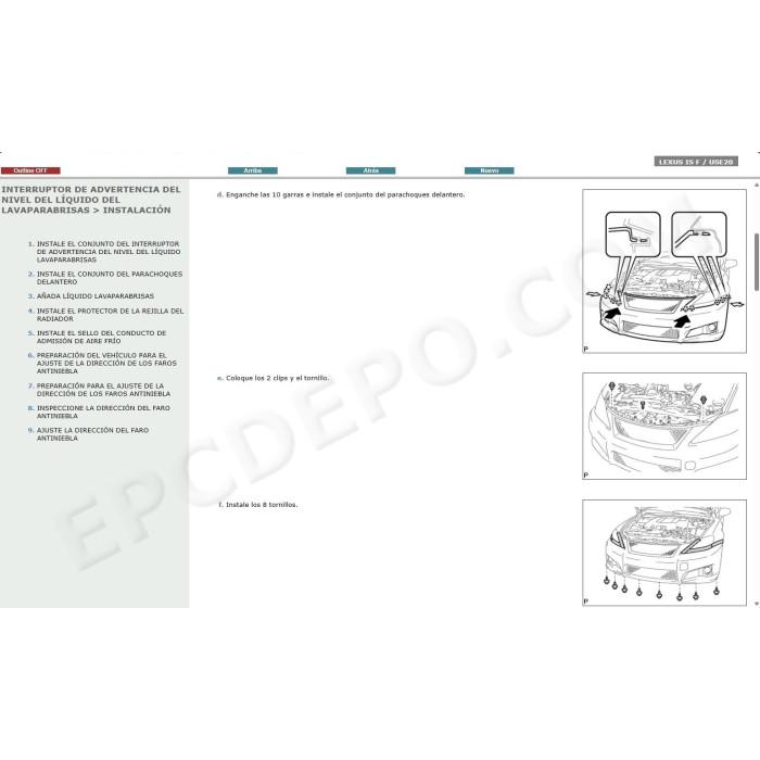 LEXUS IS F 2007 - 2014 MANUAL DE SERVICIO (Spanish)
