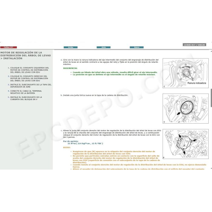 LEXUS IS F 2007 - 2014 MANUAL DE SERVICIO (Spanish)