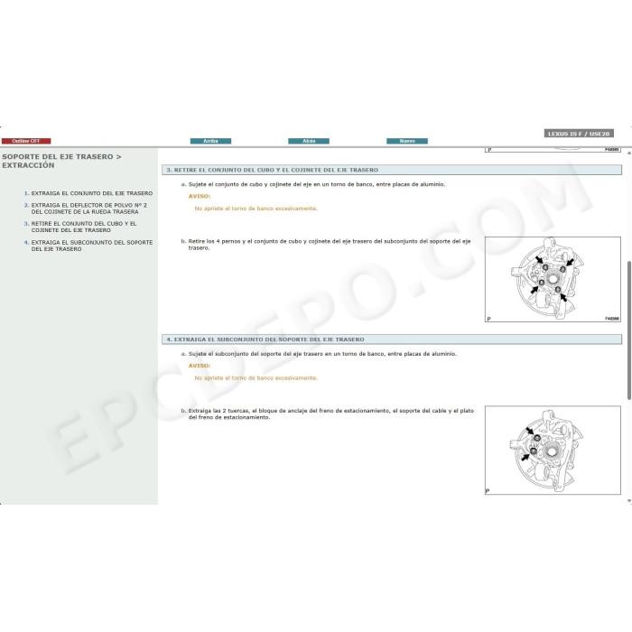 LEXUS IS F 2007 - 2014 MANUAL DE SERVICIO (Spanish)