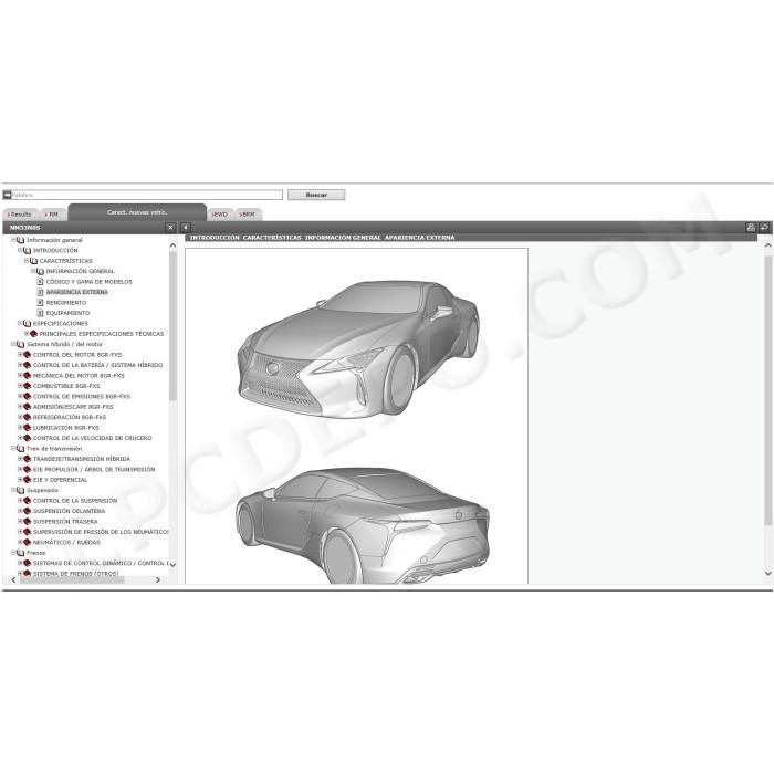lexus lc500h hybrid gwz100 8gr-fxs l310 service repair manual spanish