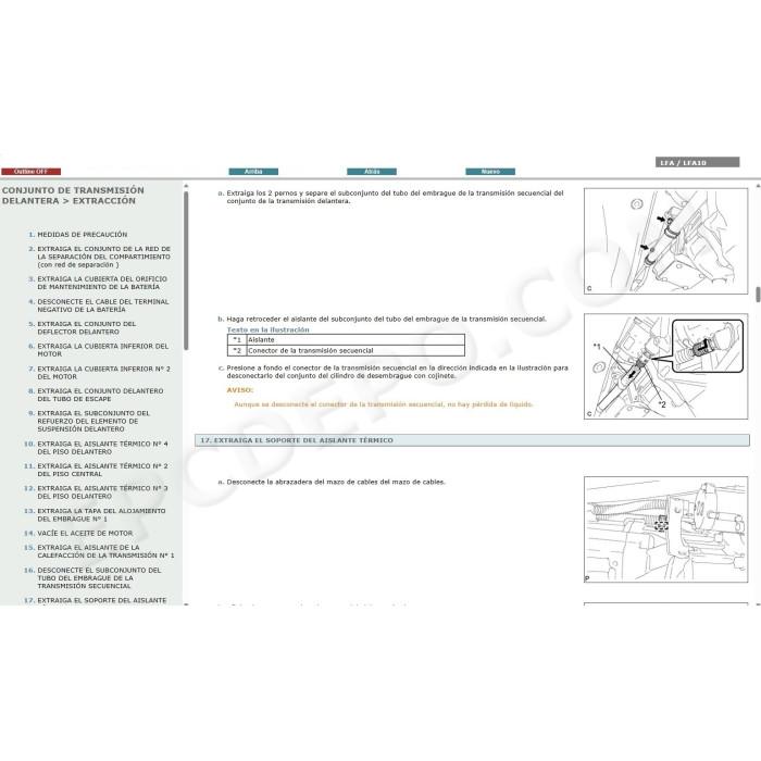 LEXUS LFA 2010 - 2012 MANUAL DE SERVICIO (Spanish)