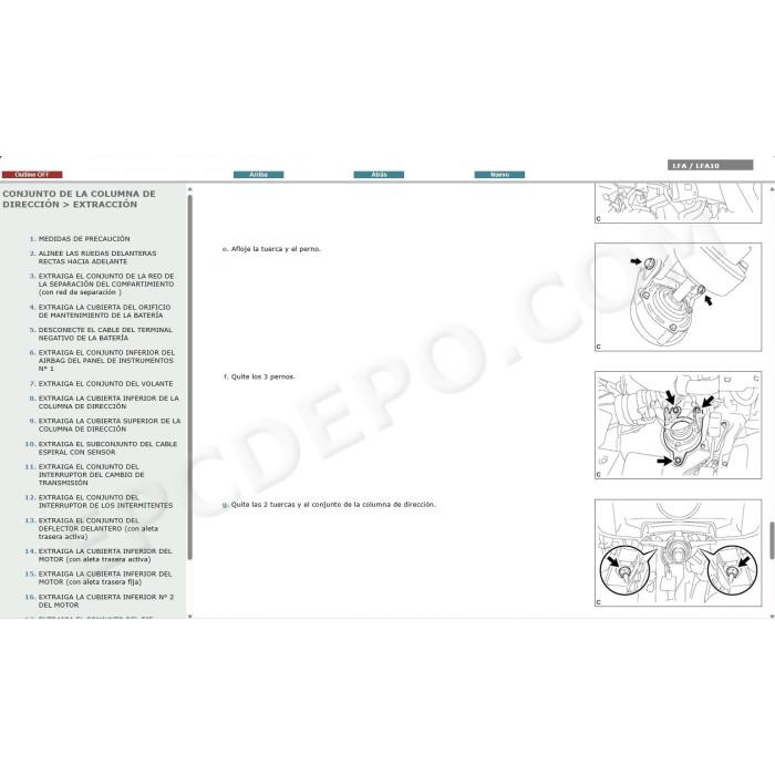 LEXUS LFA 2010 - 2012 MANUAL DE SERVICIO (Spanish)