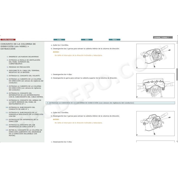 LEXUS LS460 LS460L 2006 - 2017 MANUAL DE SERVICIO (Spanish)