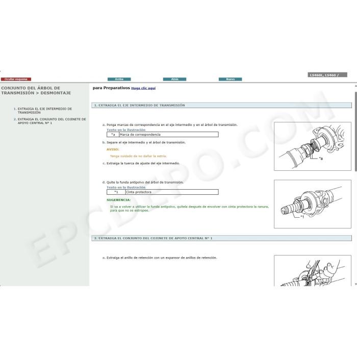 LEXUS LS460 LS460L 2006 - 2017 MANUAL DE SERVICIO (Spanish)