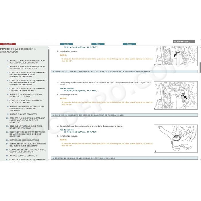 LEXUS LS600h LS600hL HYBRID 2007 - 2017 MANUAL DE SERVICIO (Spanish)