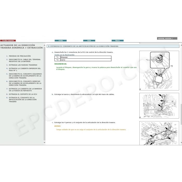 LEXUS GS350 / GS250 2012 - 2015 MANUAL DE SERVICIO (Spanish)