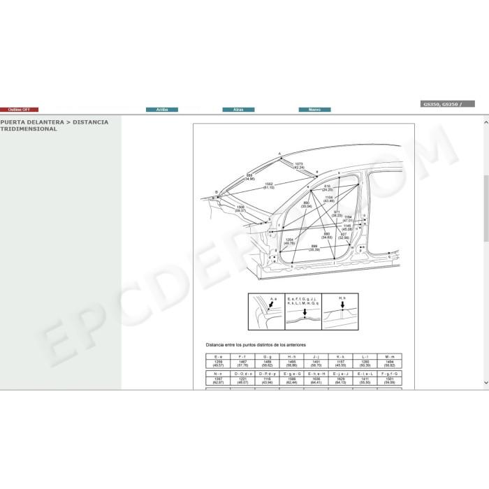 LEXUS GS350 / GS250 2012 - 2015 MANUAL DE SERVICIO (Spanish)