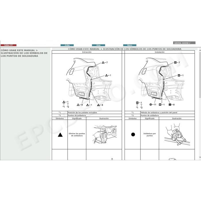 LEXUS GS350 / GS250 2012 - 2015 MANUAL DE SERVICIO (Spanish)