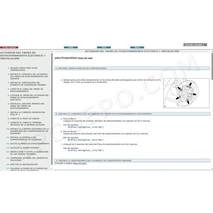 LEXUS GS300h / GS450h HYBRID 2012 - 2020 MANUAL DE SERVICIO (Spanish)