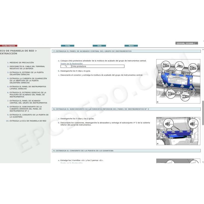 LEXUS GS300h / GS450h HYBRID 2012 - 2020 MANUAL DE SERVICIO (Spanish)